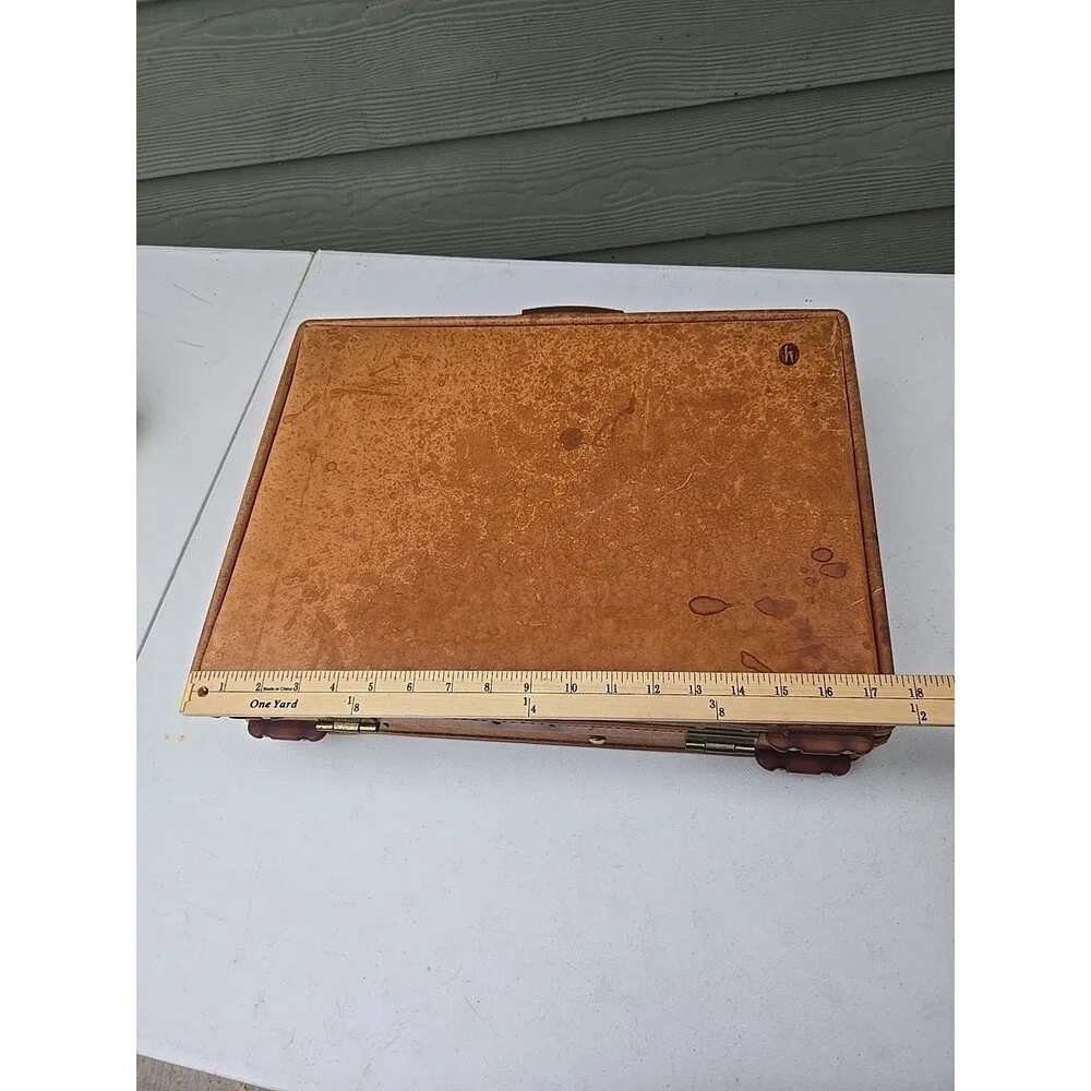 Vintage Hartmann briefcase leather attache tan brown classic business